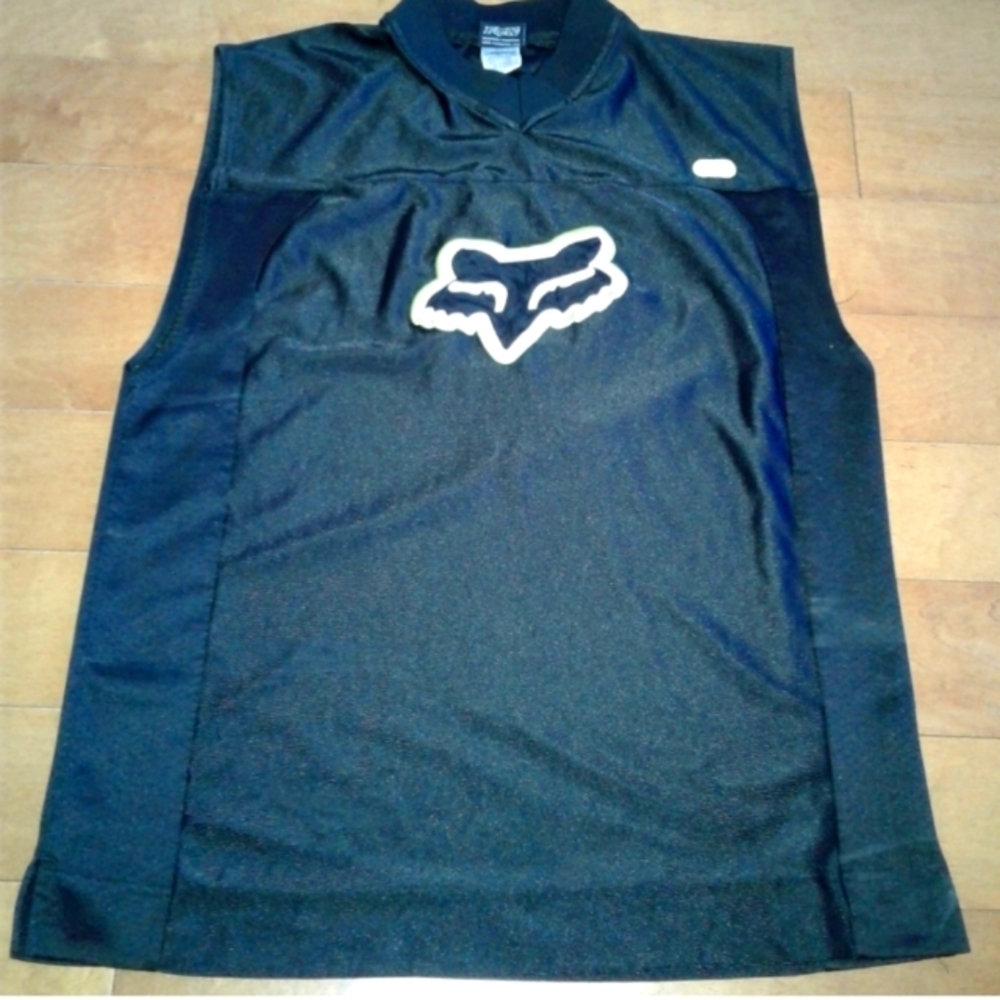 Vtg Fox Racing Motocross BMX Sleeveless Tank Top sz L Embroidered Jersey shirts